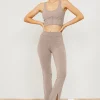 Airbrush High-Waist Flutter Legging - Taupe