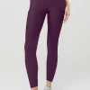 Ribbed Airlift High-Waist 7/8 Enchanted Legging - Dark Plum