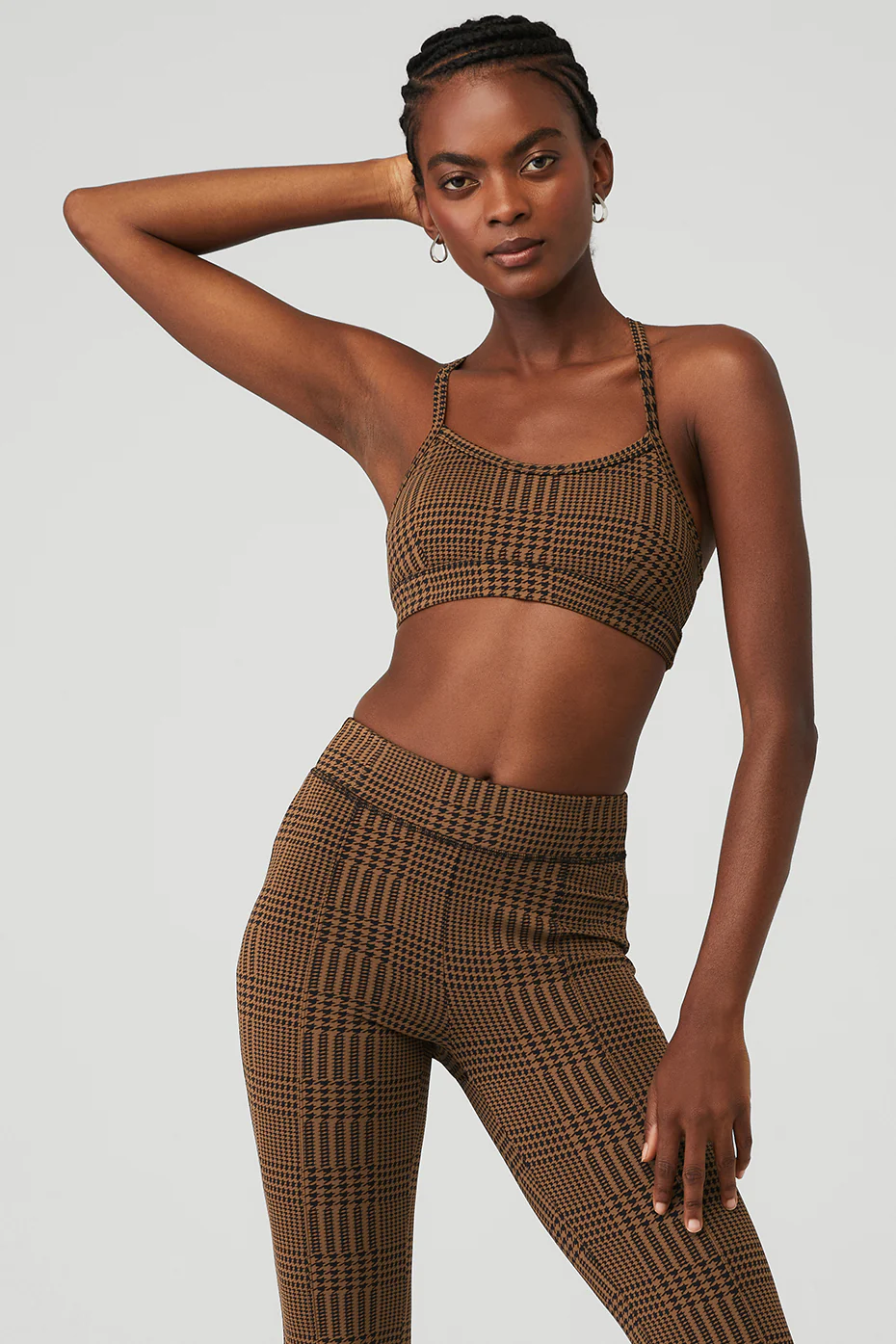 Jacquard Glenplaid Gratitude Bra - Cinnamon Brown/Black