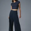 Wide Leg Cargo Show Off Trouser - Navy