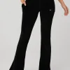 Micro Corduroy High-Waist Winter Break Flare Pant - Black