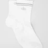 Unisex Half-Crew Performance Sock - White