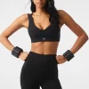 Airlift Ribbed Jump Start V-Neck Bra - Black