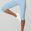 Alosoft High-Waist Iconic 90's Capri - Tile Blue/White Heather
