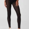 Airlift Mesh High-Waist Track Star Legging - Black