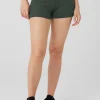Goddess Ribbed High-Waist Hot Short - Dark Cactus
